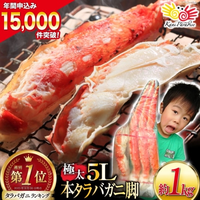 本 タラバガニ 脚 ボイル済 約1kg 極太5Lサイズ / カネダイ [20562039] | ふるさと納税のお礼品