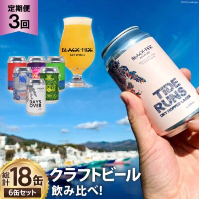 3回 定期便 BTB クラフトビール 6缶 セット【総計18缶】 20565981