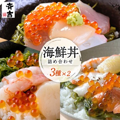 斉吉海鮮丼 3種×2袋 詰め合わせ 食べ比べ 海の幸 冷凍 / 斉吉商店 / 宮城県 気仙沼市