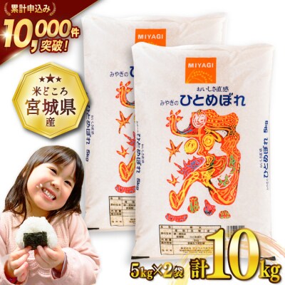 米 宮城県産 ひとめぼれ 10kg (5kg×2袋) [20565763]