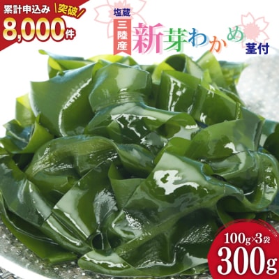 【漁師さんからのおすそわけ】新芽わかめ 300g(約100g×3袋) [20564375] ◎