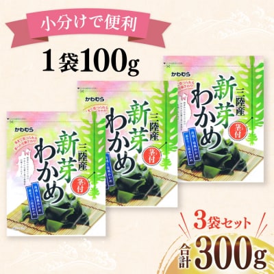 新芽 わかめ【漁師さんからのおすそわけ】300g(約100g×3袋) [20564375]海藻