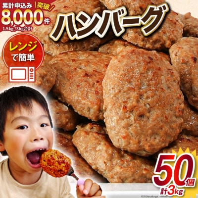 レンジで簡単 ハンバーグ 50個 60g×25個入×2袋 オサベフーズ 20563951