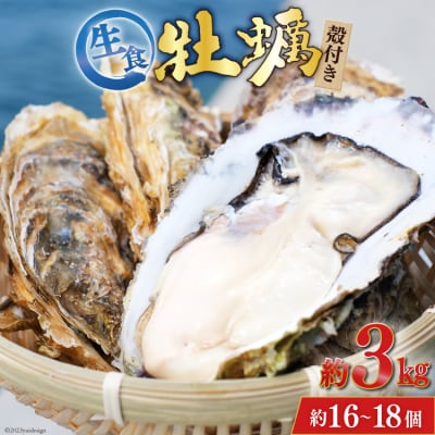【期間限定発送】  牡蠣 3～4年モノ 殻付き 約3kg(約16-18個入) [20564186]