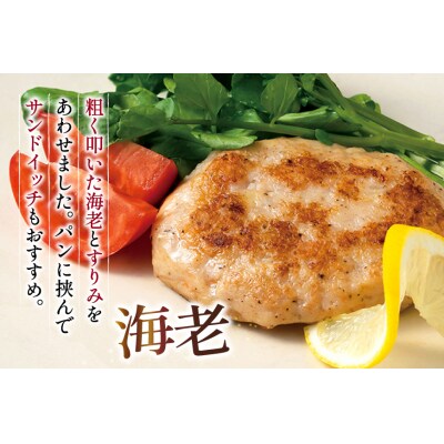 まぐろのハンバーグ・海老のハンバーグセット 2種 ×各3個 計6個 [20565685]