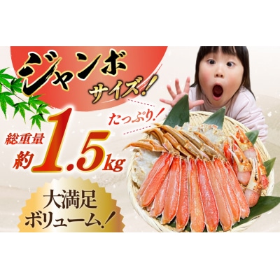 かに ずわいがに むき身セット 総重量1.5kg 正味重量1.2kg [20564319]