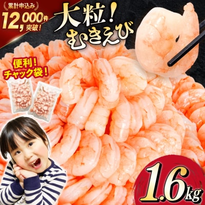 えび 大粒 むきえび 1.6kg (800g×2p) 背わた処理済み [20564351]