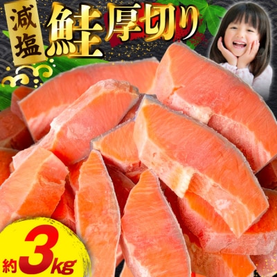 訳あり 減塩 鮭 【厚切り】 切身 3kg [20565553] サーモン 国産