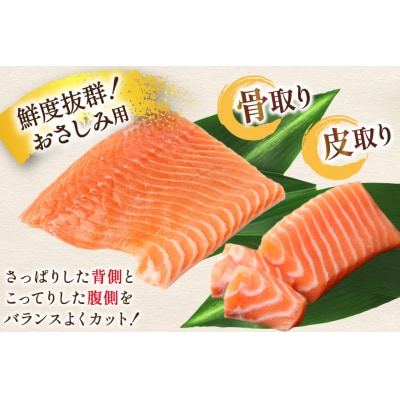 訳あり ノルウェー産 アトランティック サーモン 1kg 3-5p入おさしみ用 [20565593]