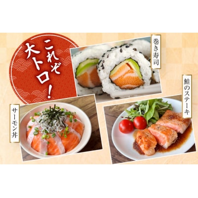 訳あり トロ サーモン ハラス フィーレ 刺身 無添加 2kg 個包装 [20565619]