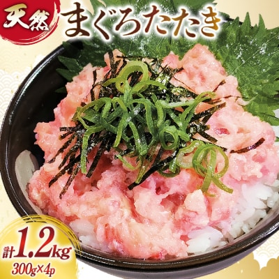 訳あり 冷凍 まぐろたたき ネギトロ 計1.2kg (300g×4p) [20565664]