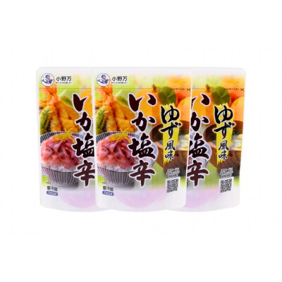 いか塩辛 ゆず風味 140g×3個 セット 計480g [小野万 20565715]