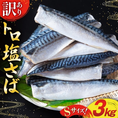 訳あり 減塩 無添加 トロ塩サバ フィレ Sサイズ 総重量 3kg [足利本店 20565959]