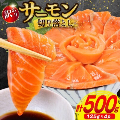 訳あり サーモン 切り落とし おさしみ用 500g 125g x4p [20565975] 