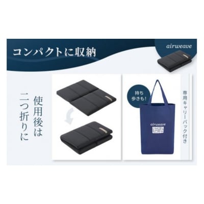 エアウィーヴ キャリークッションmini | airweave 洗える 洗濯 クッション 座布団