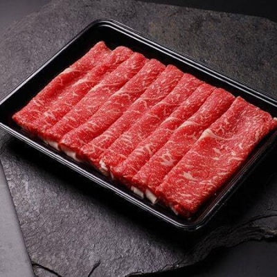 期間限定・ソーセージ1袋付(お試し品)北海道産 星空の黒牛 リブロース 牛肉 すき焼き用 700g