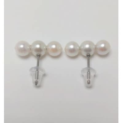 アコヤ真珠 4.5m/m UP ピアス 純チタン 2128