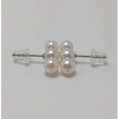 アコヤ真珠 4.5m/m UP ピアス 純チタン 2128