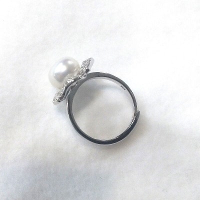 リング・ピンウィール(淡水本真珠・ボタン)SV製　1918