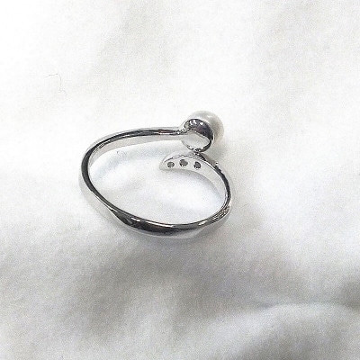 リング・テール(淡水本真珠・ボタン)SV製　1921