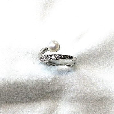 リング・バンド(淡水本真珠・ボタン)SV製　1924