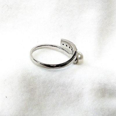 リング・バンド(淡水本真珠・ボタン)SV製　1924