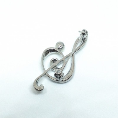 ブローチ・ト音記号(淡水本真珠・ボタン)R 1979