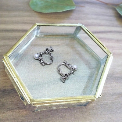 真珠イヤリング・スリービーズ(淡水本真珠・ボタン) 1998