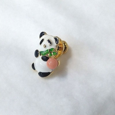 珊瑚ピンブローチ・パンダ(深海珊瑚)2117