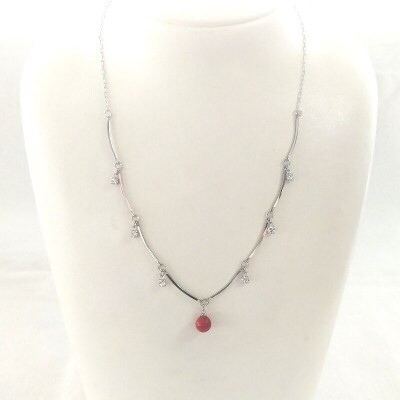 珊瑚キラキラネックレス・R(アフリカ珊瑚)2119