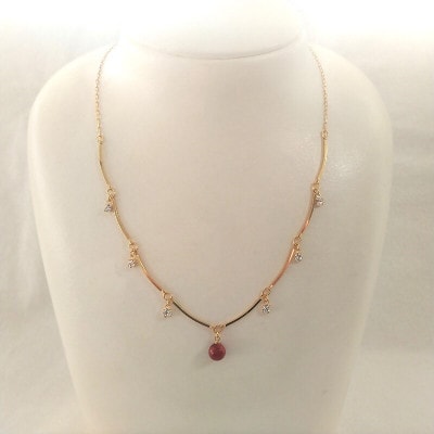 珊瑚キラキラネックレス・G(アフリカ珊瑚)2120