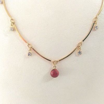 珊瑚キラキラネックレス・G(アフリカ珊瑚)2120