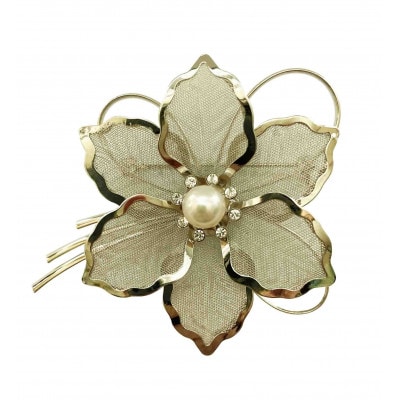 アコヤ真珠ブローチ　お花のデザイン　893