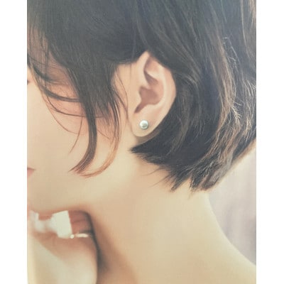 アコヤ真珠8mm　プラチナ900 スタッドピアス　1709