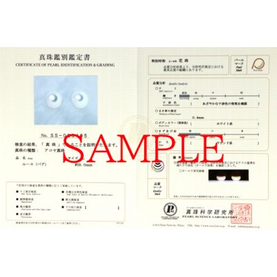 アコヤ花珠プラチナピアス9.0mm【真珠科学研究所花珠鑑別書付】 254