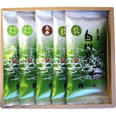 ますぶち園の白川茶5袋詰め合わせ