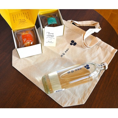 じゃがいも焼酎1本・パウンドケーキ2種(プレーン・カフェモカ)・エコバック付ギフトセット