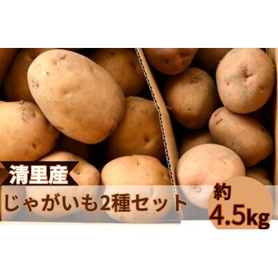 清里町産じゃがいも2種セット(男爵・きたあかり)【計4.5kg】