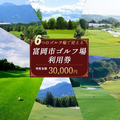 富岡市ゴルフ場利用券 (9,000円相当額)  F20E-380