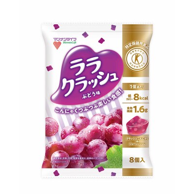 マンナンライフ 特定保健用食品 蒟蒻畑ララクラッシュ ぶどう味 1ケース F20E-919