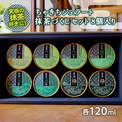 究極の抹茶好きに!ちゃきちジェラート抹茶づくしセット 8個入り F21E-605