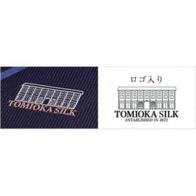 国産富岡シルク ネクタイ(レンガモチーフ) グレー F21E-364