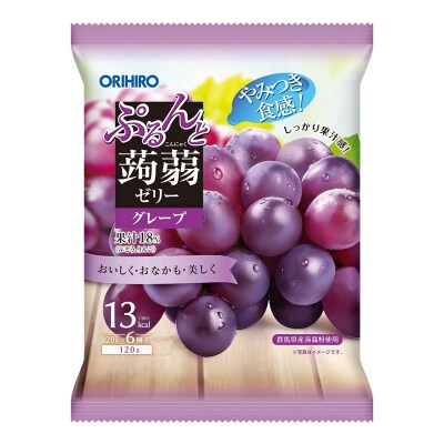 オリヒロ ぷるんと蒟蒻ゼリー パウチ <グレープ> 1ケース(24袋入) F21E-477
