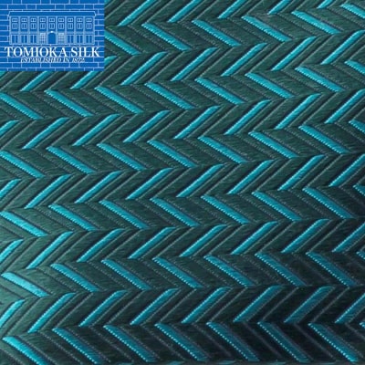 【高級純国産 富岡シルク100%】 ネクタイ(ヘリンボン):トラッドグリーン F21E-370