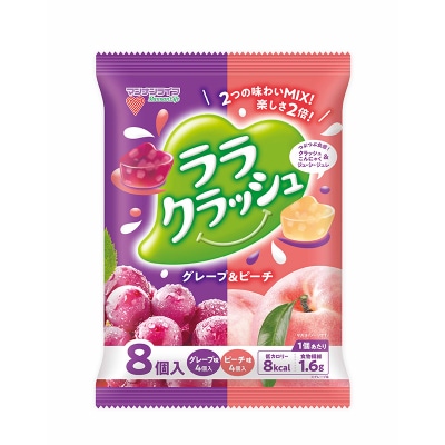 マンナンライフ ララクラッシュアソート グレープ&ピーチ味1ケース F21E-207