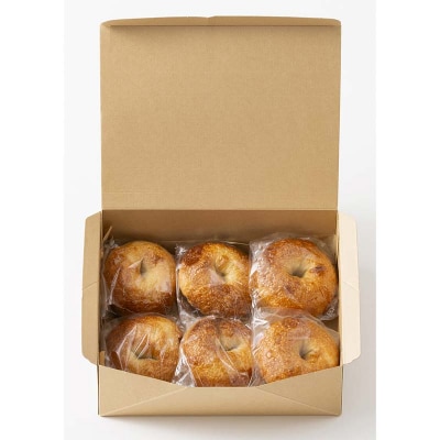 朝から並ぶ人気店! 「つばめベーグル」のプレーンベーグル 6個 パン 食品 F21E-286