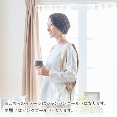 【中わた 富岡産シルク100%】 インナーベスト(フリーサイズ) ピンクゴールド F21E-451