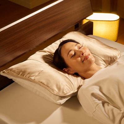 【中わた 富岡産シルク100%】 枕パット シャンパンゴールド F21E-456