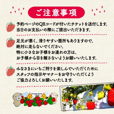 いちご狩り 大人2人 ペア利用券