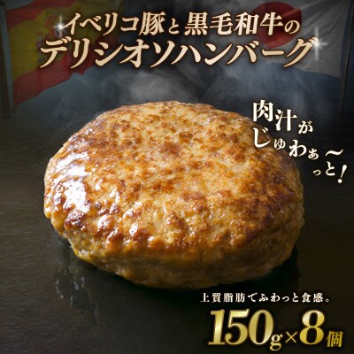 イベリコ豚と黒毛和牛のデリシオソハンバーグ 150g×8個